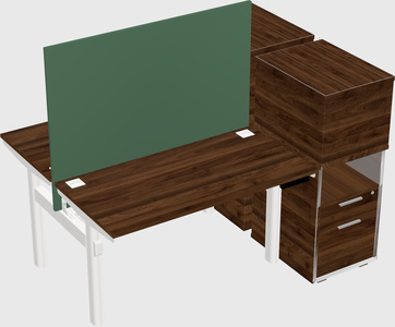 Shared electric desk + cabinet