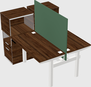 Shared electric desk + cabinet