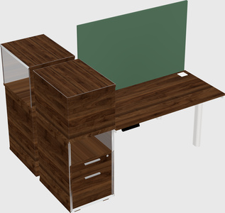 Shared electric desk + cabinet
