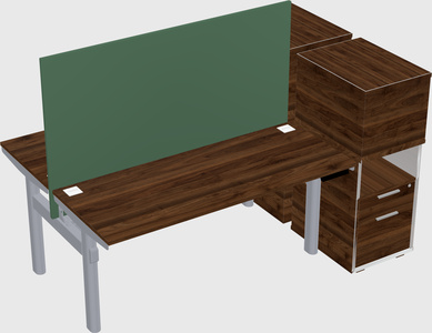 Shared electric desk + cabinet