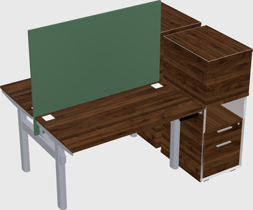 Shared electric desk + cabinet