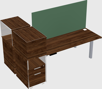 Shared electric desk + cabinet