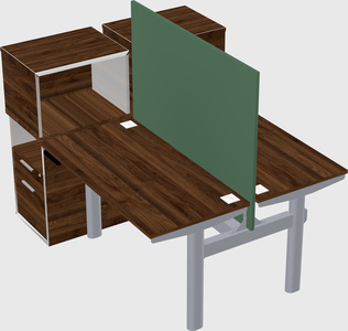 Shared electric desk + cabinet