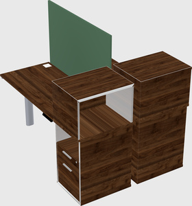 Shared electric desk + cabinet