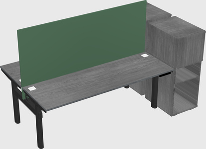 Shared electric desk + cabinet