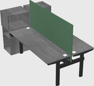 Shared electric desk + cabinet