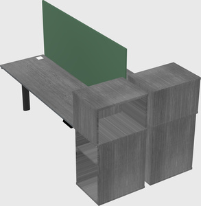 Shared electric desk + cabinet