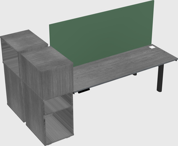 Shared electric desk + cabinet