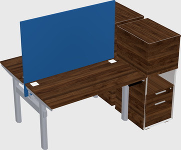 Shared electric desk + cabinet