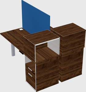 Shared electric desk + cabinet