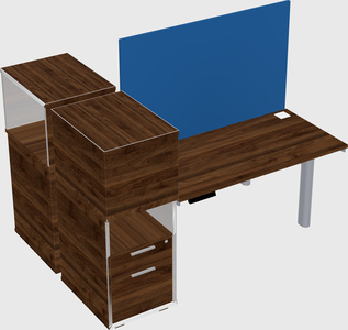 Shared electric desk + cabinet