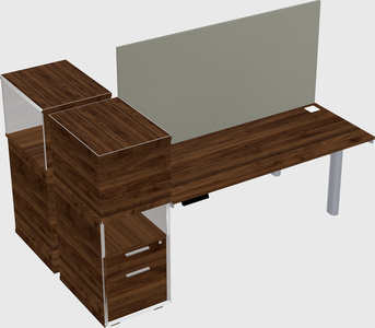 Shared electric desk + cabinet