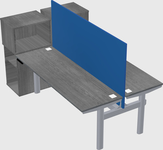 Shared electric desk + cabinet