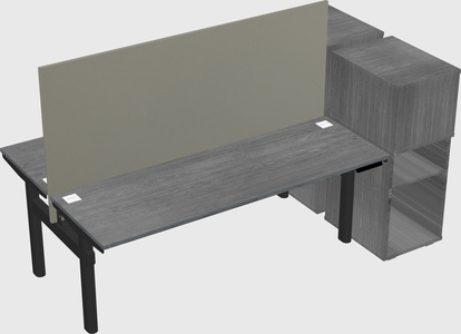 Shared electric desk + cabinet
