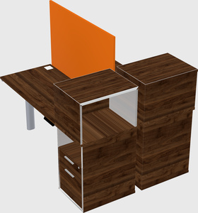 Shared electric desk + cabinet