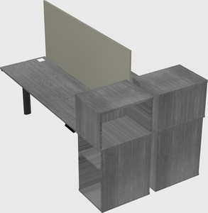 Shared electric desk + cabinet