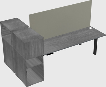 Shared electric desk + cabinet