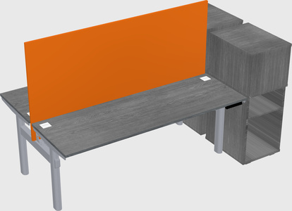 Shared electric desk + cabinet