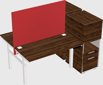 Shared electric desk + cabinet