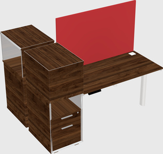 Shared electric desk + cabinet