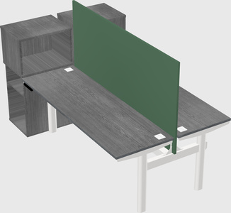 Shared electric desk + cabinet