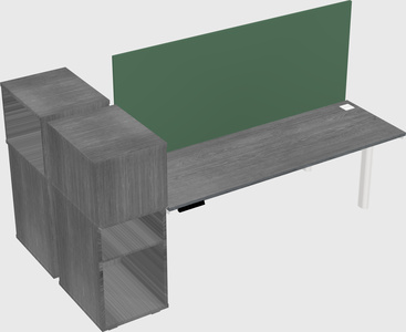 Shared electric desk + cabinet