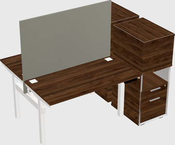 Shared electric desk + cabinet
