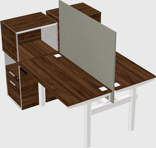 Shared electric desk + cabinet
