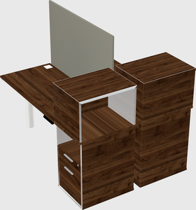 Shared electric desk + cabinet