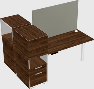 Shared electric desk + cabinet