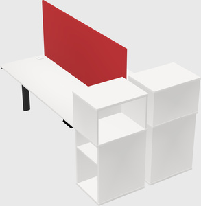 Shared electric desk + cabinet