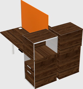 Shared electric desk + cabinet
