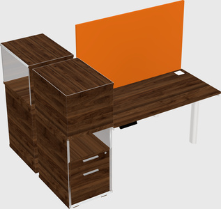 Shared electric desk + cabinet
