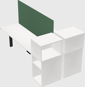 Shared electric desk + cabinet