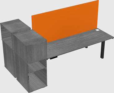 Shared electric desk + cabinet
