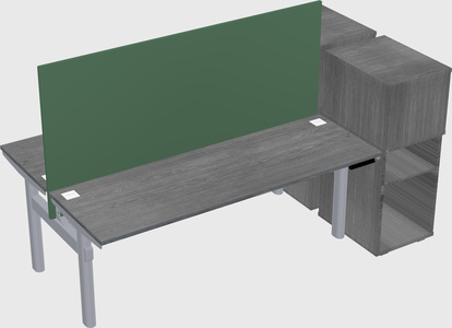 Shared electric desk + cabinet