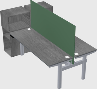 Shared electric desk + cabinet