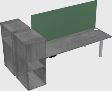 Shared electric desk + cabinet