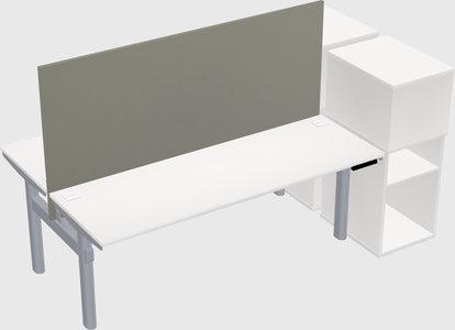 Shared electric desk + cabinet