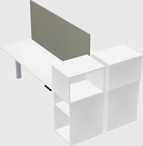 Shared electric desk + cabinet