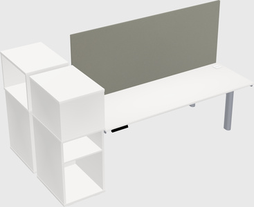 Shared electric desk + cabinet