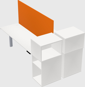 Shared electric desk + cabinet