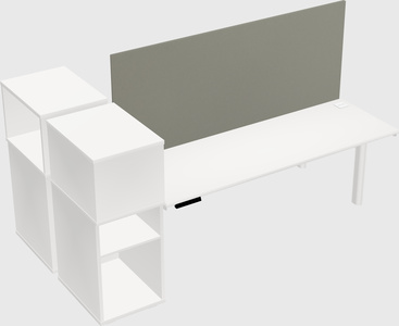 Shared electric desk + cabinet