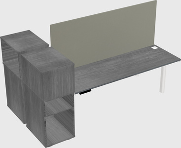 Shared electric desk + cabinet