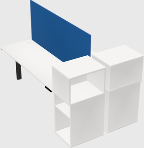 Shared electric desk + cabinet
