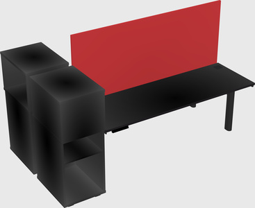 Shared electric desk + cabinet