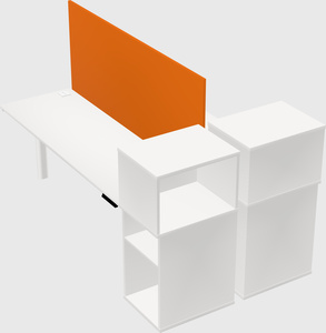 Shared electric desk + cabinet