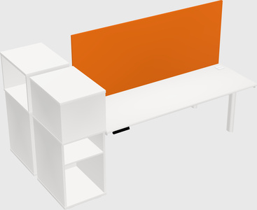 Shared electric desk + cabinet