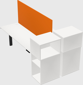 Shared electric desk + cabinet