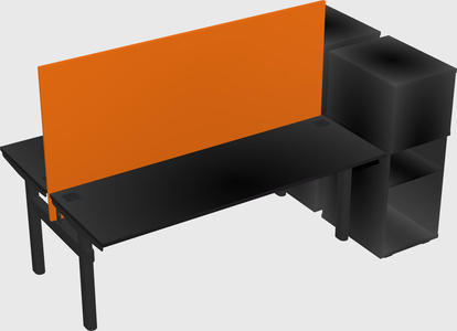 Shared electric desk + cabinet